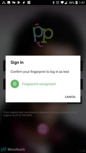 Android fingerprint scanner